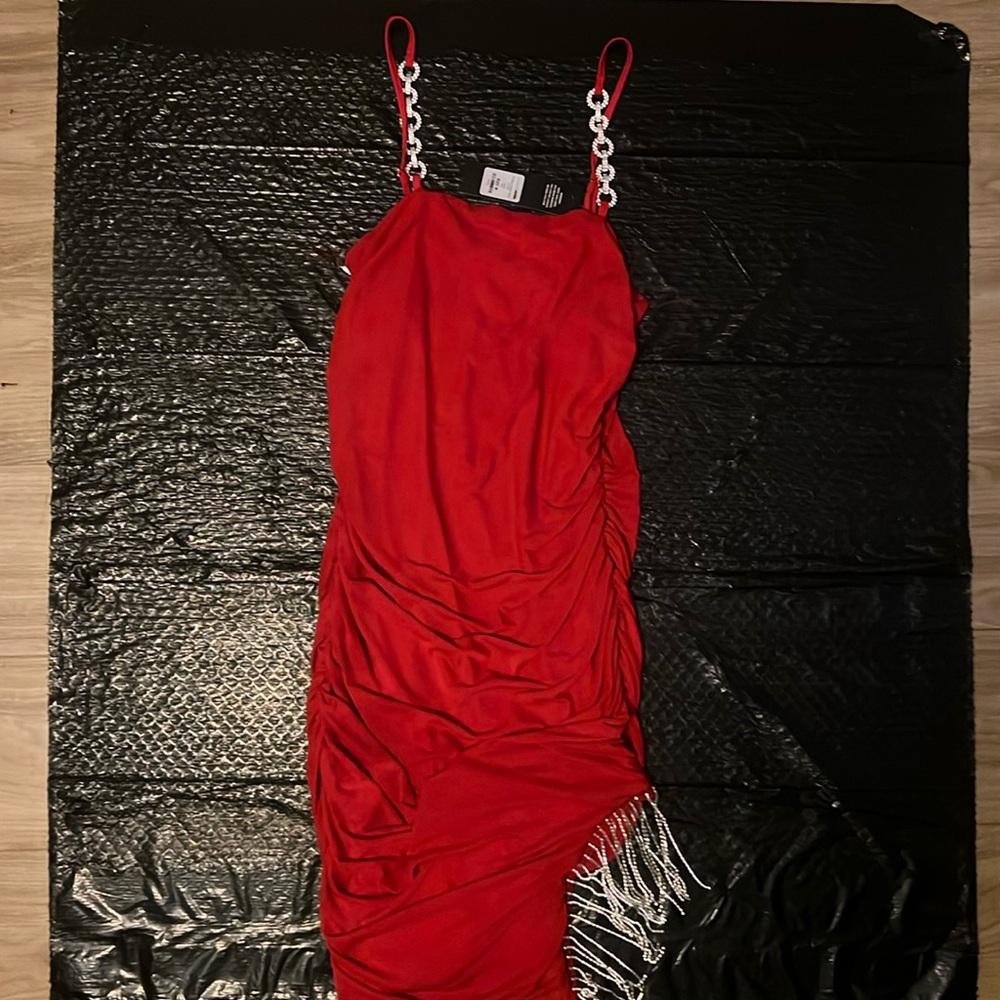 Fashion Nova Amber Mesh Mini Dress